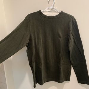 💜 2 for $30 / Denver Hayes Classic Fit Green sweater with white lined collar